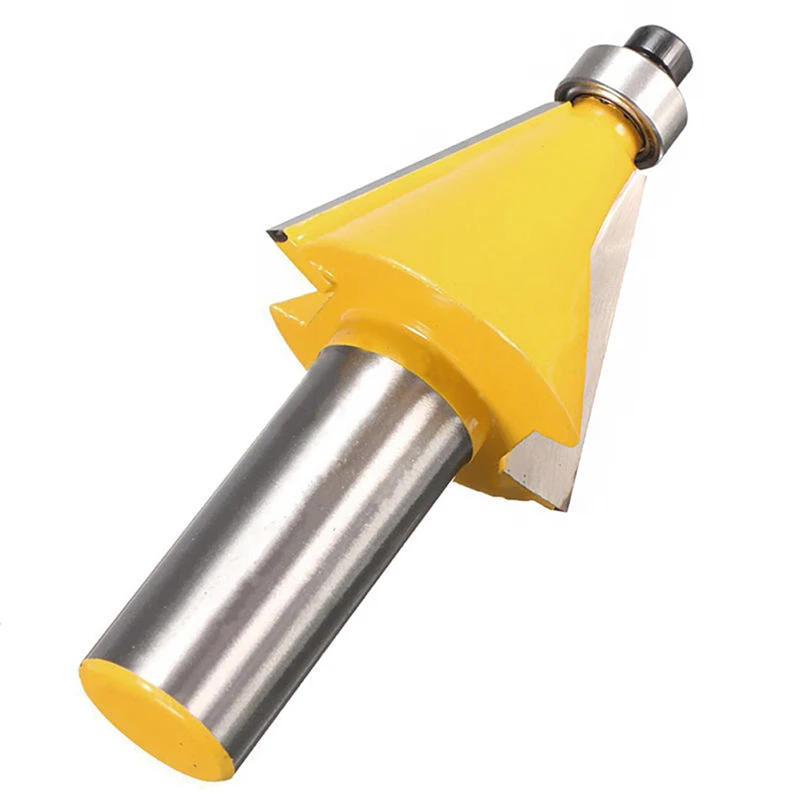 

Drop Shipping 1/2" Shank 22.5 Degree Chamfer & Bevel Edging Router Bit Cutter Woodworking New