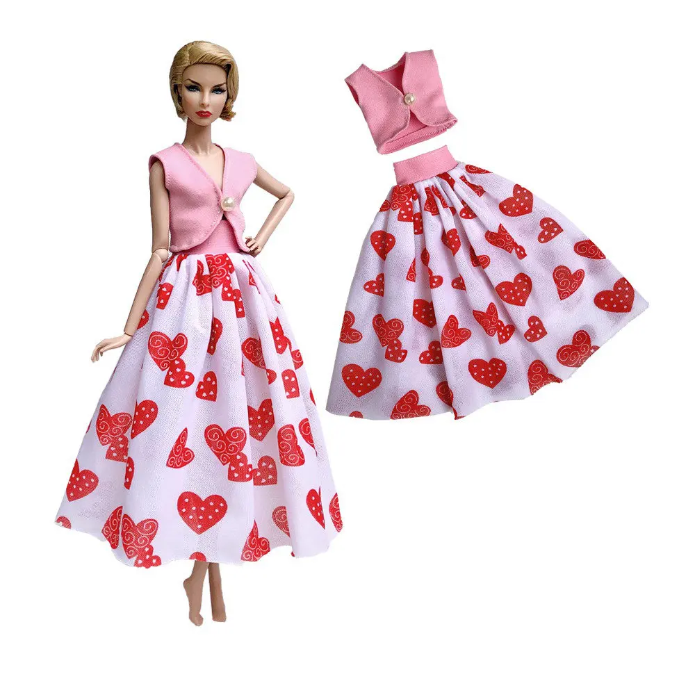 NK Mix новейшее Кукольное платье ручной работы супер модельная одежда модная юбка для куклы Барби аксессуары детские игрушки подарок для девочек JJ DZ - Цвет: Серебристый