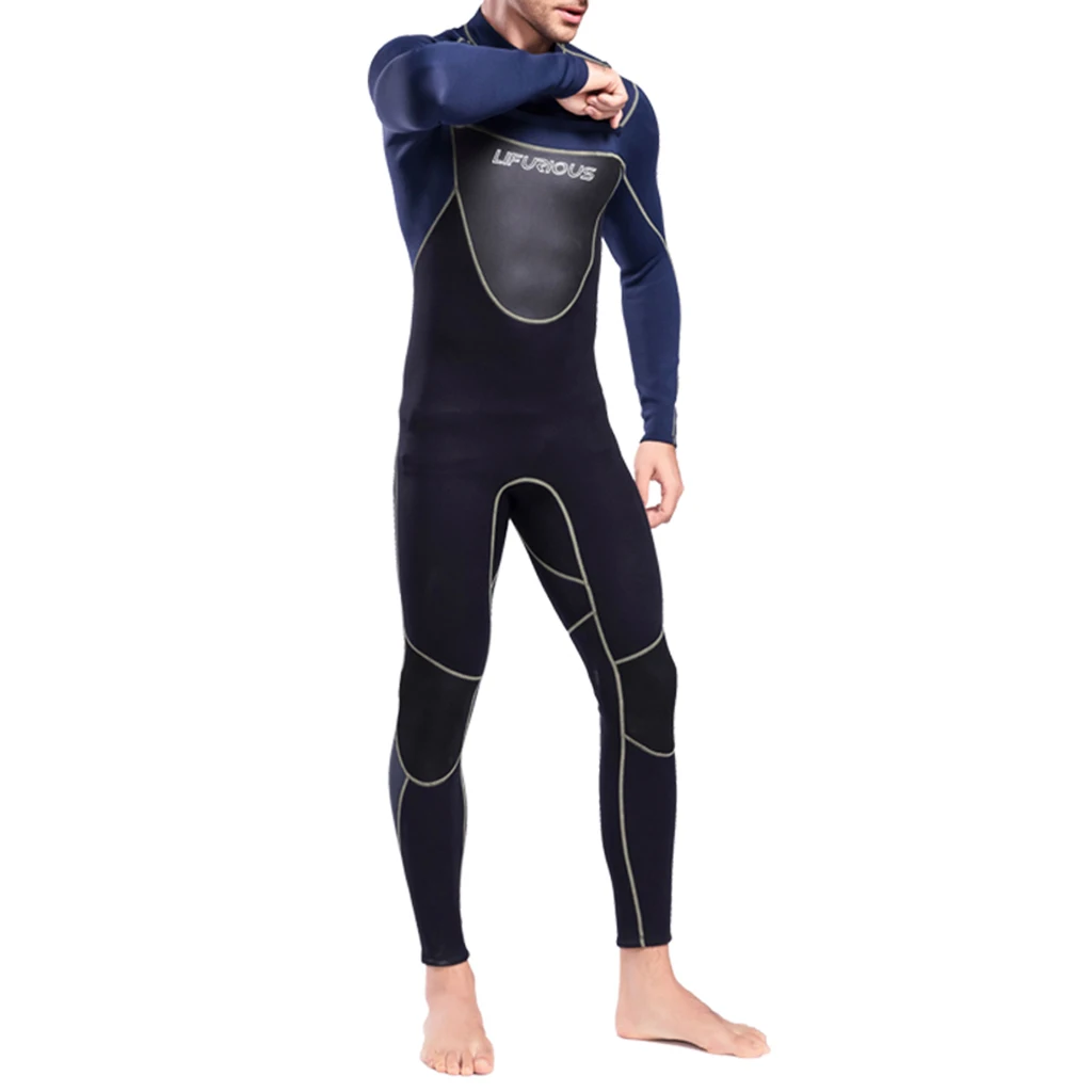 

Ultra Stretch 3mm Neoprene Full Wetsuit Men Scuba Diving Wetsuit for Men Long Sleeve Keep Warm Swimwear for Water Sports