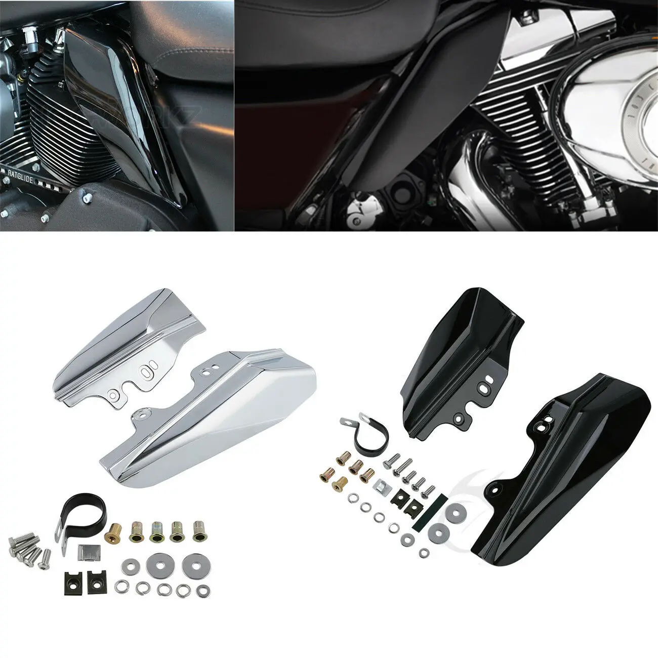 Дефлекторы воздуха средней рамы двигателя мотоцикла для Harley Touring Street Electra Glide Road
