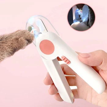 

Creative Pet Nail Clipper Dog Cat Cutter Beauty Scissors LED Lighting Puppy Kitten Grooming Claw Nails Magnifier Cutting Machine