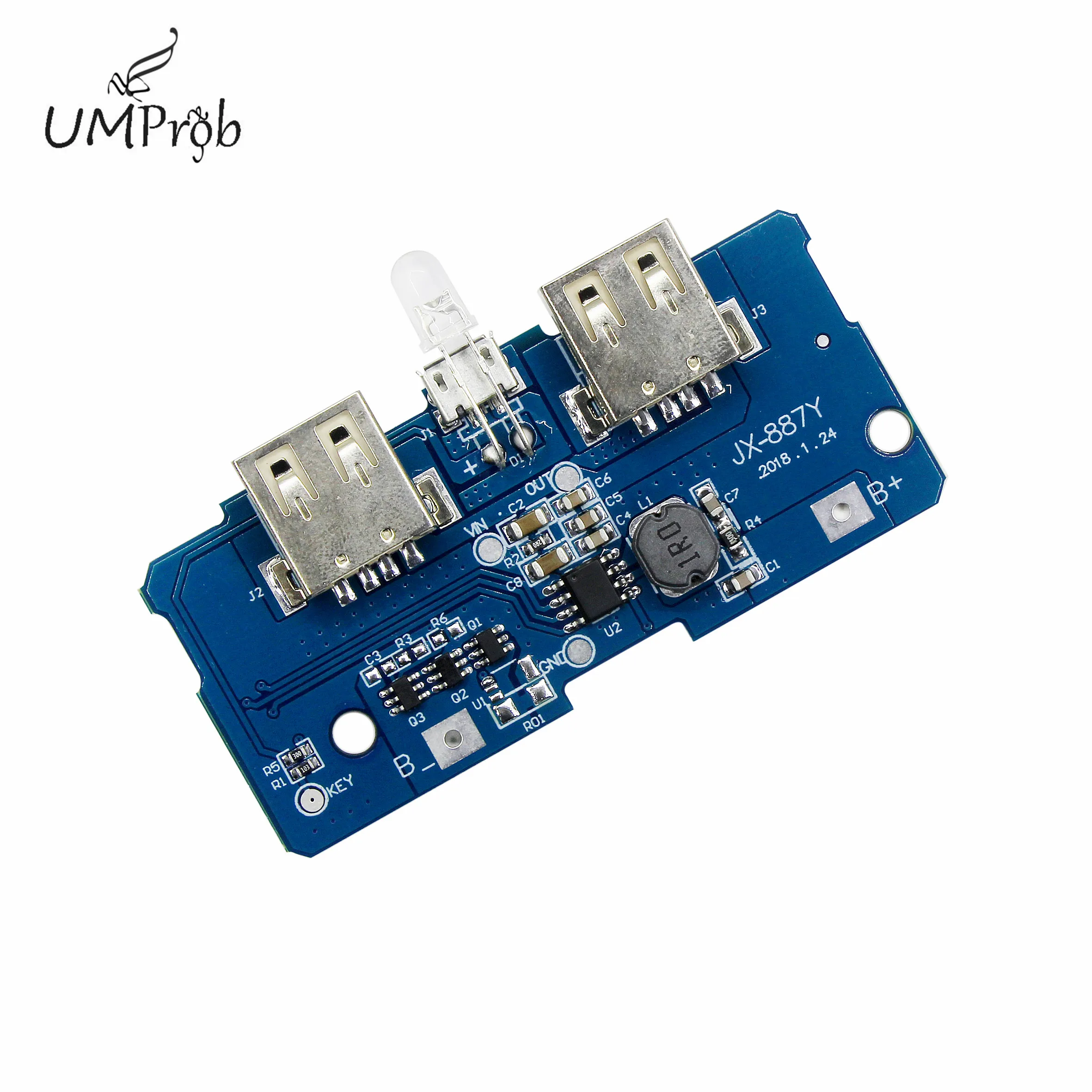 18650 Dual Micro USB 3 7 В до 5 2A Boost Мобильный Внешний аккумулятор DIY литиевая батарея