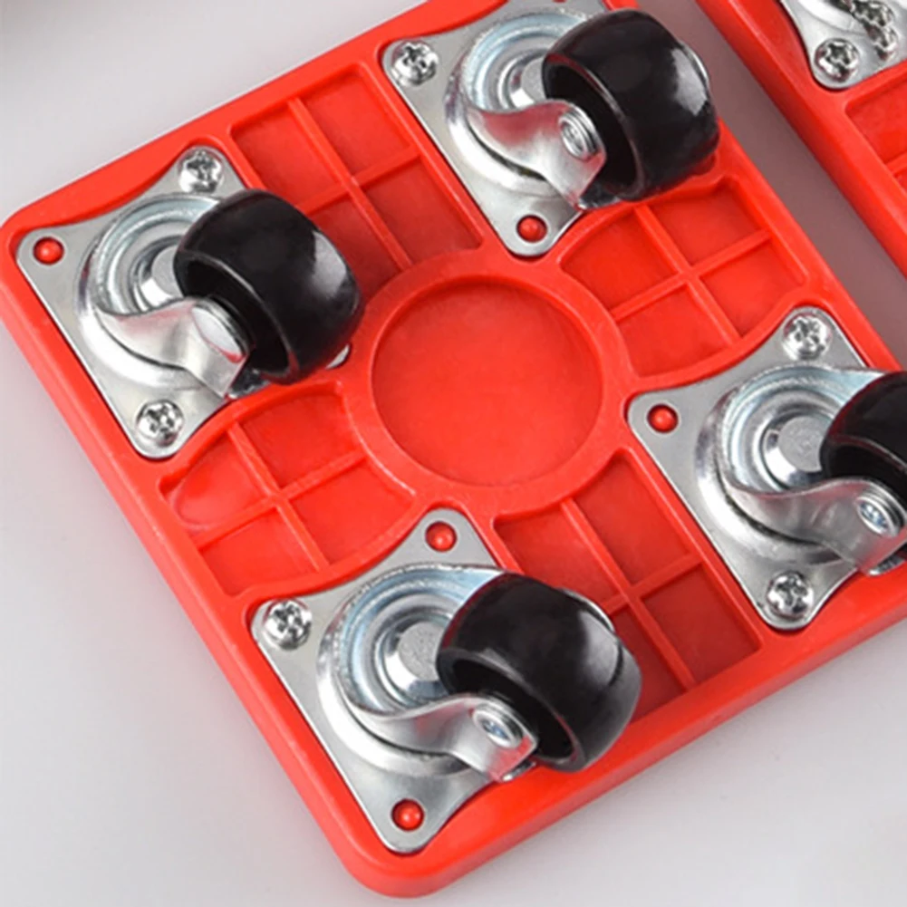 Kit De Roulettes Pour Déplacer Des Meubles Lourds - 4 Plaques Mobiles, Capacité 400 Kg, Pivot 360°