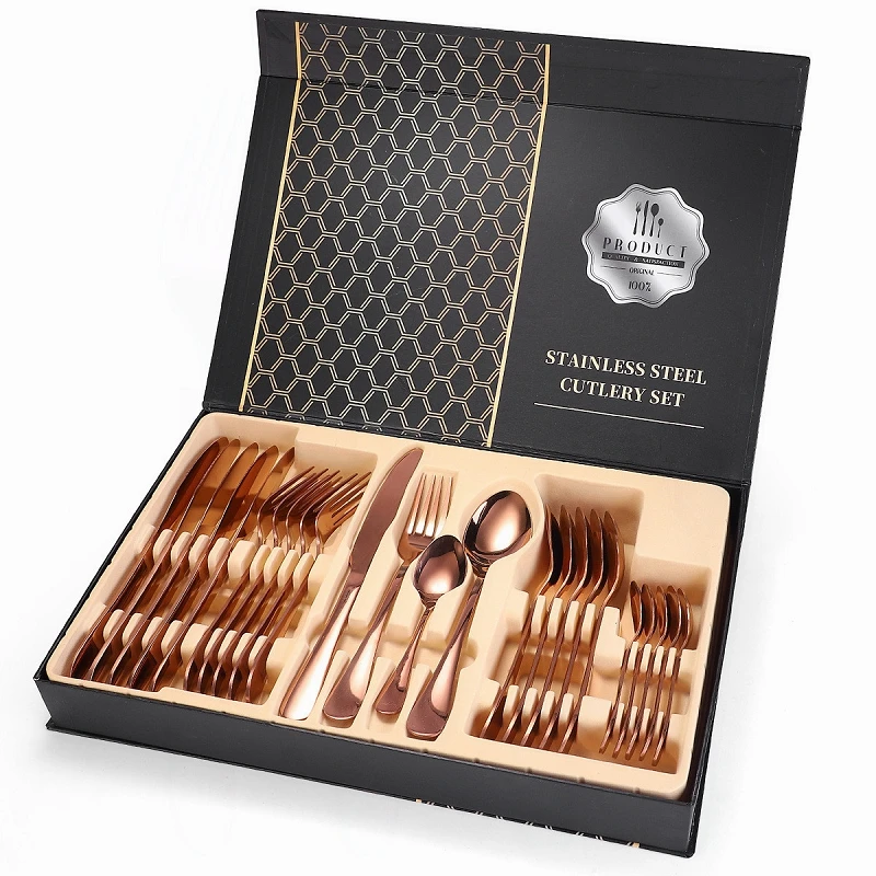 24pc Rose Gold set