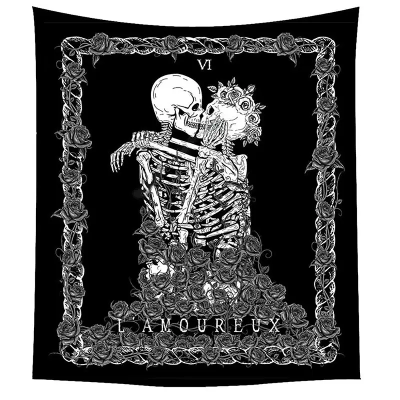 Мандала с принтом черепа гобелен Настенное подвесное одеяло коврик для йоги Спальня Декор пляжное полотенце в богемном стиле скатерть гобелен с хеллоуинской тематикой - Цвет: Skull03