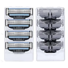 Three - ply Men and Women Universal Razor Head Replacement 4pc/Set  Face Care Shaving Blade With Handle Manual Shaving Cassette