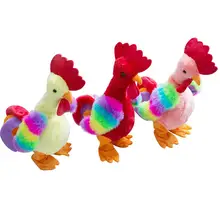 Мультфильм уникальные Кричащие электрические игрушки "Цыплята" смешное пение петух детские плюшевые игрушки игрушка подарок на день рождения