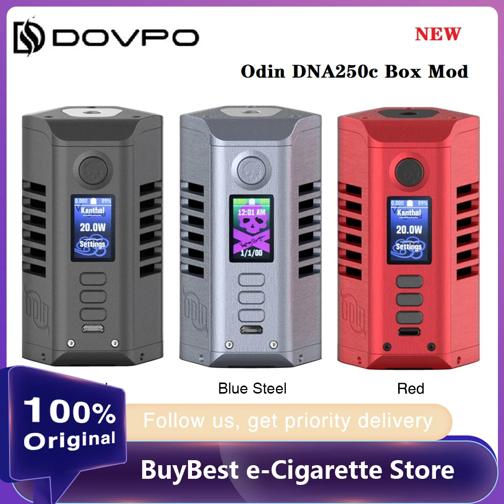 Новый оригинальный бокс-мод Dovpo Odin DNA250C мощность от двух аккумуляторов 21700