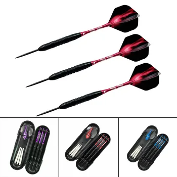 

3 Pcs/Set Professional Games Competition Steel Tip Iron Darts Set With Case High Quality Practical And Durable