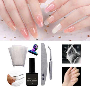 

Practical Manicure Tool Builder Easy Apply Reinforce Fiber Fiberglass Nail Kit Tweezer Scraper Pinch Clip Extension Gel Salon