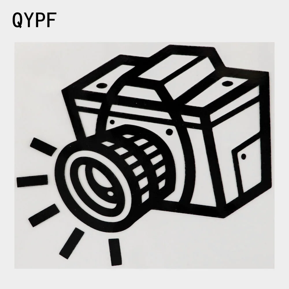 

QYPF 13,8 см × 11,7 см модная фотокамера Наклейка виниловая Автомобильная наклейка черный/серебристый 2A-0188