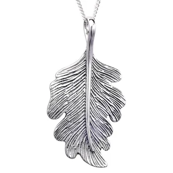 

New 925 Sterling Silver Bead Charm Oak Leaf Small Cut-out Heart With Life Necklace Pendant Fit Pandora Bracelet Diy Jewelry