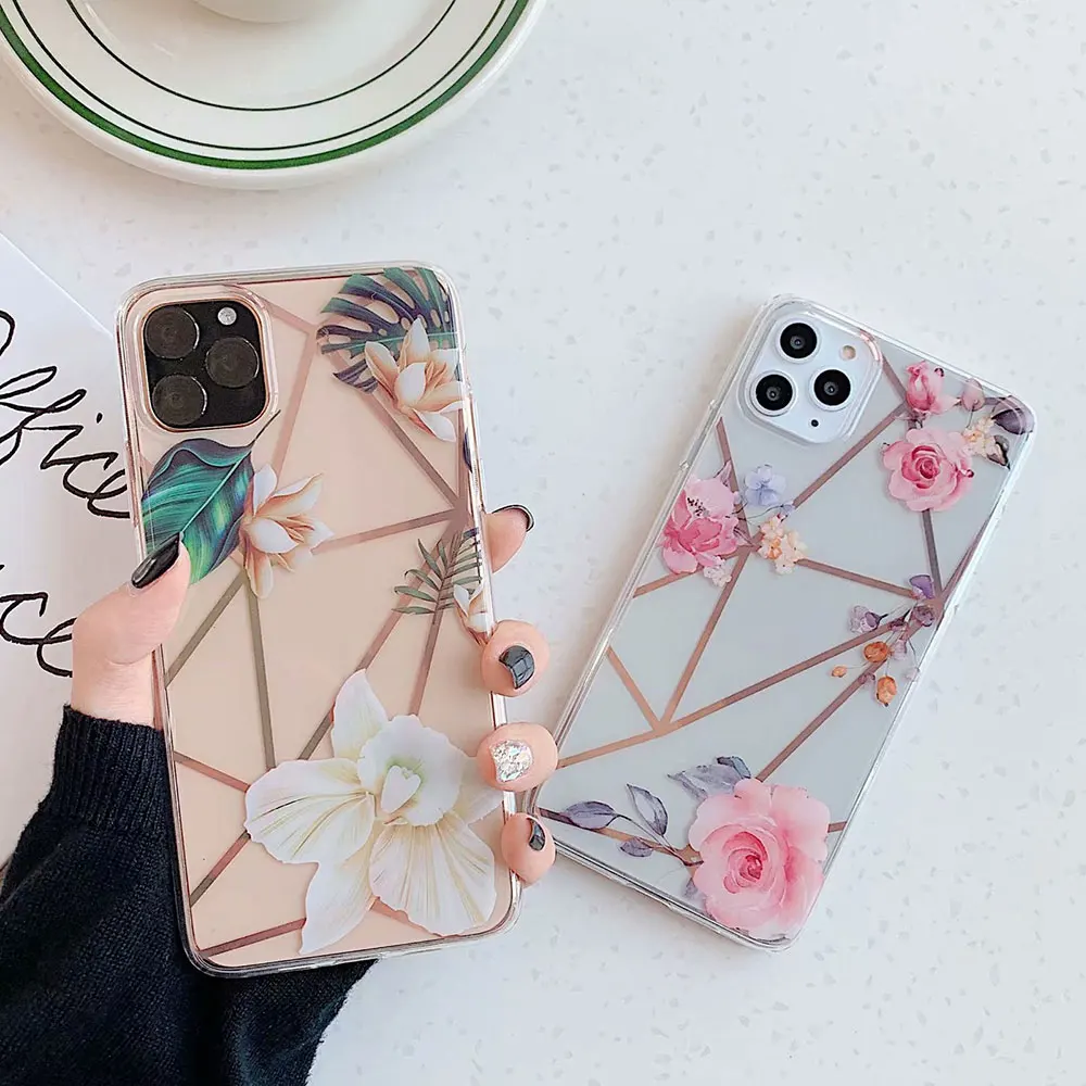 For Iphone 11 Pro X 7 Real Flower Transparent Floral Phone Case For Iphone 11 Pro 2