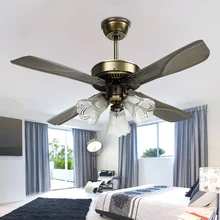 36 дюймов Винтаж потолочный вентилятор с проводом+ пульт дистанционного управления Управление E27 лампы AC110-240V 3 скоростями для Гостиная потолочные вентиляторы