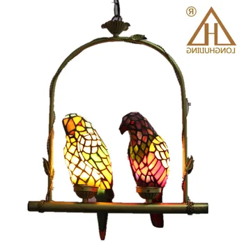 

Tiffany Dragonfly Lamp Glass Shade Pendant Light Bohemian Single Pendant Hanging Light Foam Packing For Hallway Corridor Kitchen