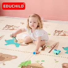 Educhild – tapis de jeu XPE souple pour bébé, épais et antidérapant, pliable, imperméable, pour chambre d'enfant