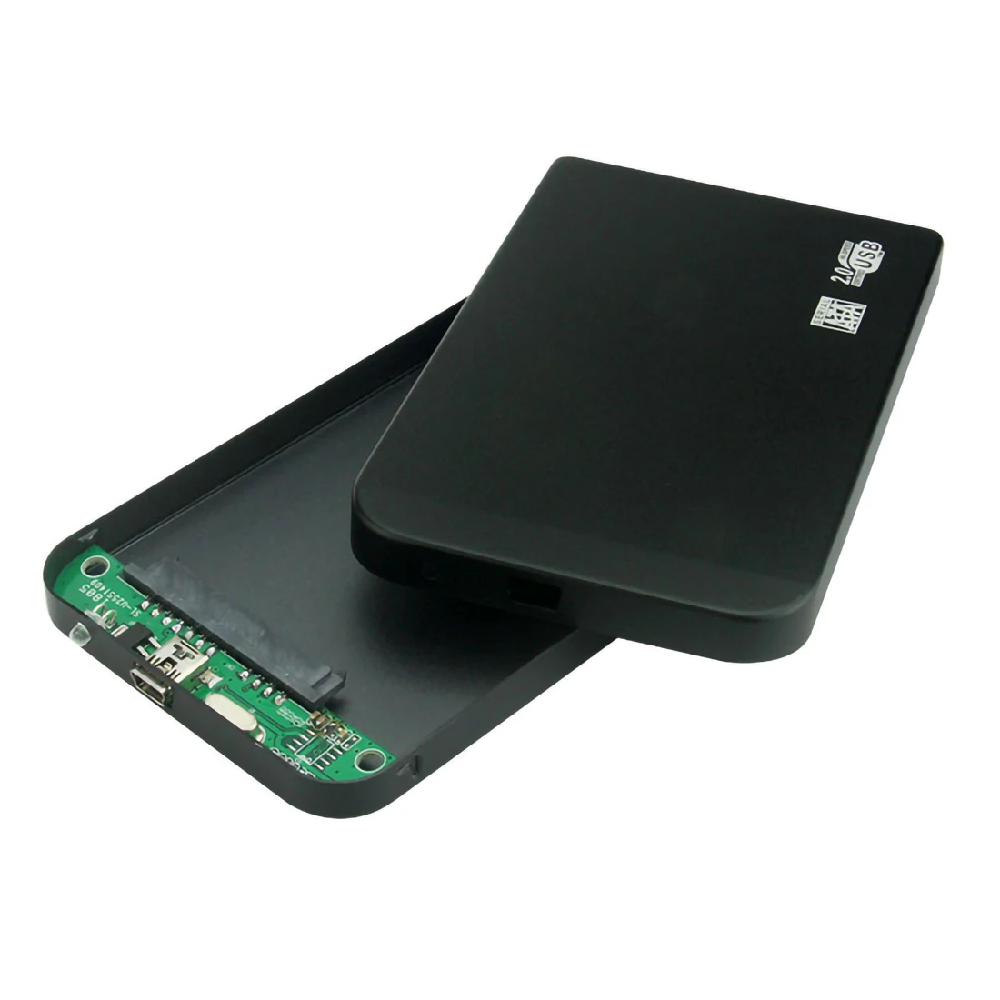 Aluminum alloy SATA to Mini USB 2.0 HDD Case 2.5" Hard Disk Drive Portable External Enclosure Case with Black Organizer Storage external hard drive enclosure 3.5