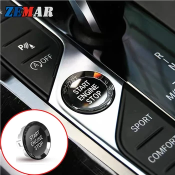 Cristal interruptor de arranque y parada de motor pegatina de botón para BMW G20 G21 X5 G05 X7 G07 Z4 G29 G14 G16 8 3 Series 2019 2020 M Accesorios