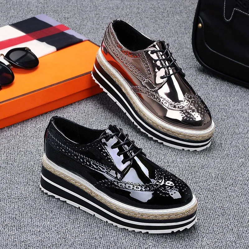 

New women's leather shoes zapato plano de cuero genuino mujer black oxford shoes women