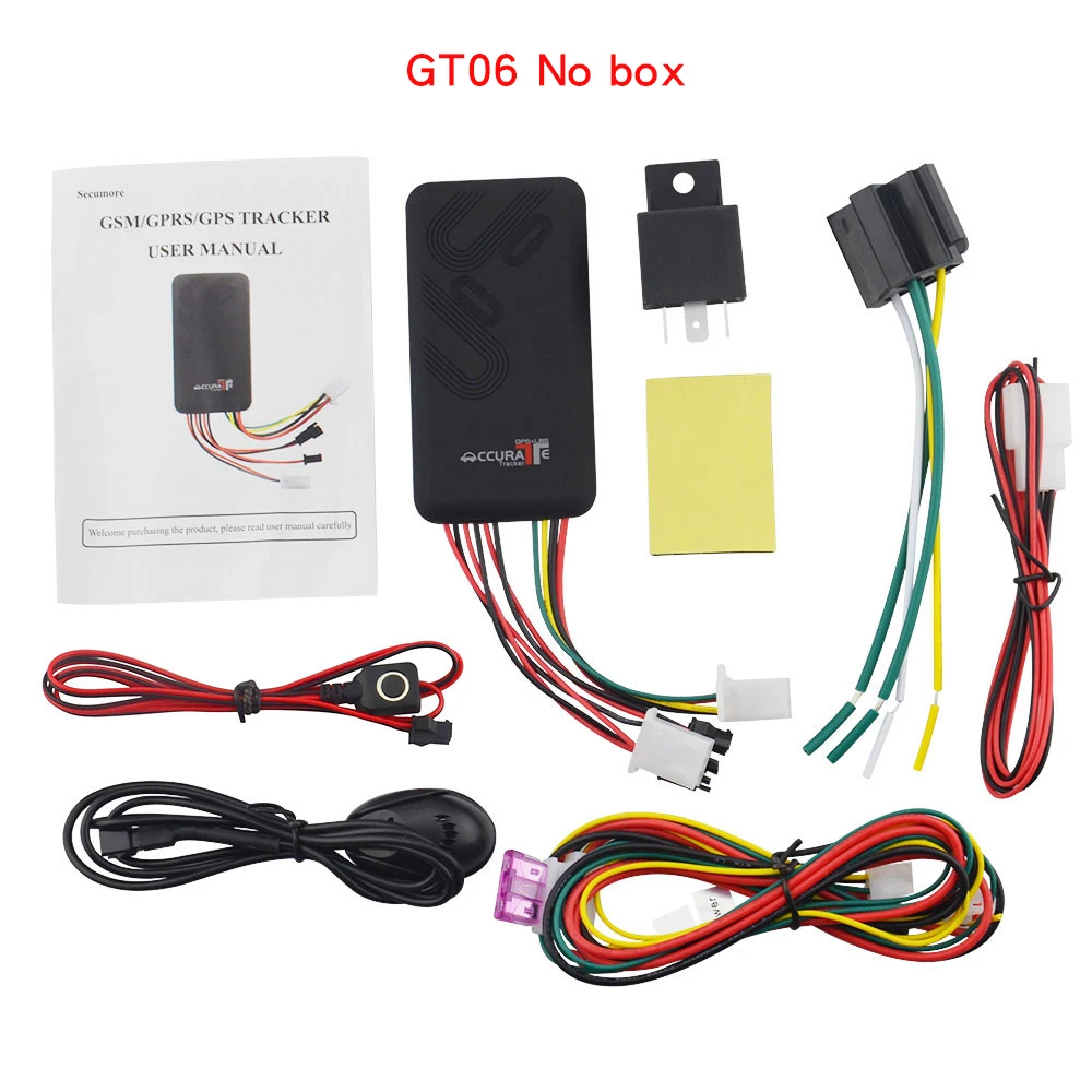 GT06 GPS, трекер, GPRS GSM SMS автомобильный монитор локатор пульт дистанционного управления для мотоцикла скутер дополнительная поддержка двусторонняя связь - Цвет: No box