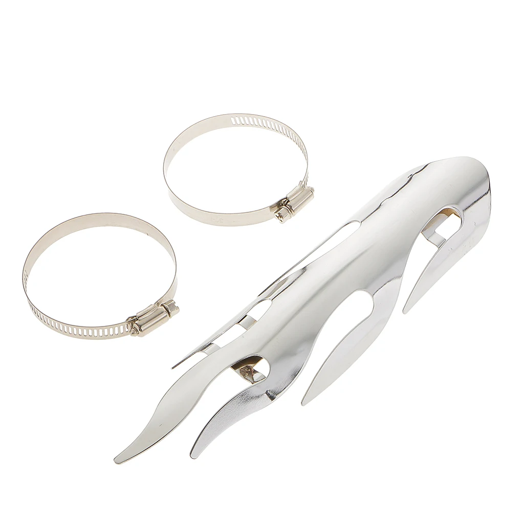 Cool Flame Exhaust Muffler Tube Heat Shield Cover Guard For Harley Cruise White