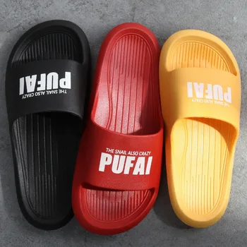 

Whoholl Men Slippers Big Size 35-44 Mens Shoes Casual Breathable Beach Sandals Slippers Wedge Black White Flip Flops Men Slides