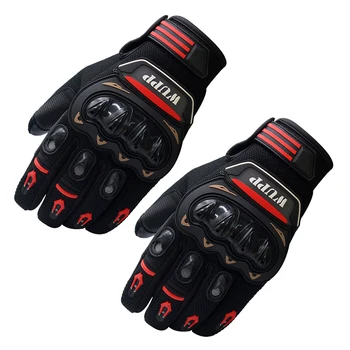 

Touchscreen PU Leather Motorcycle Hard Knuckle Full Finger Gloves Protective Gear Racing Biker Riding Motorbike Moto Motocross