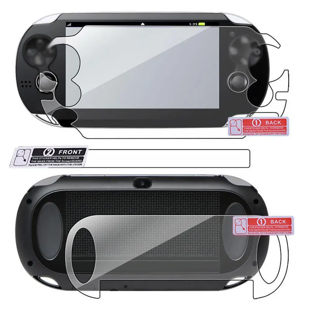 Insten Black EVA Case Cover Clear Screen Protector Compatible With Sony PS Vita PSV White Hand Grip 