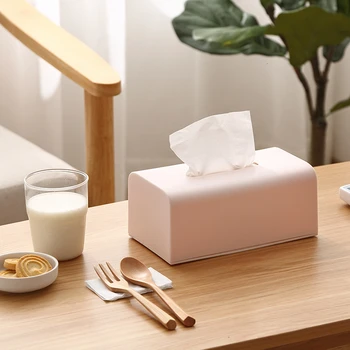 

Simple tissue box desktop storage box living room coffee table tray creative table desk paper storage box