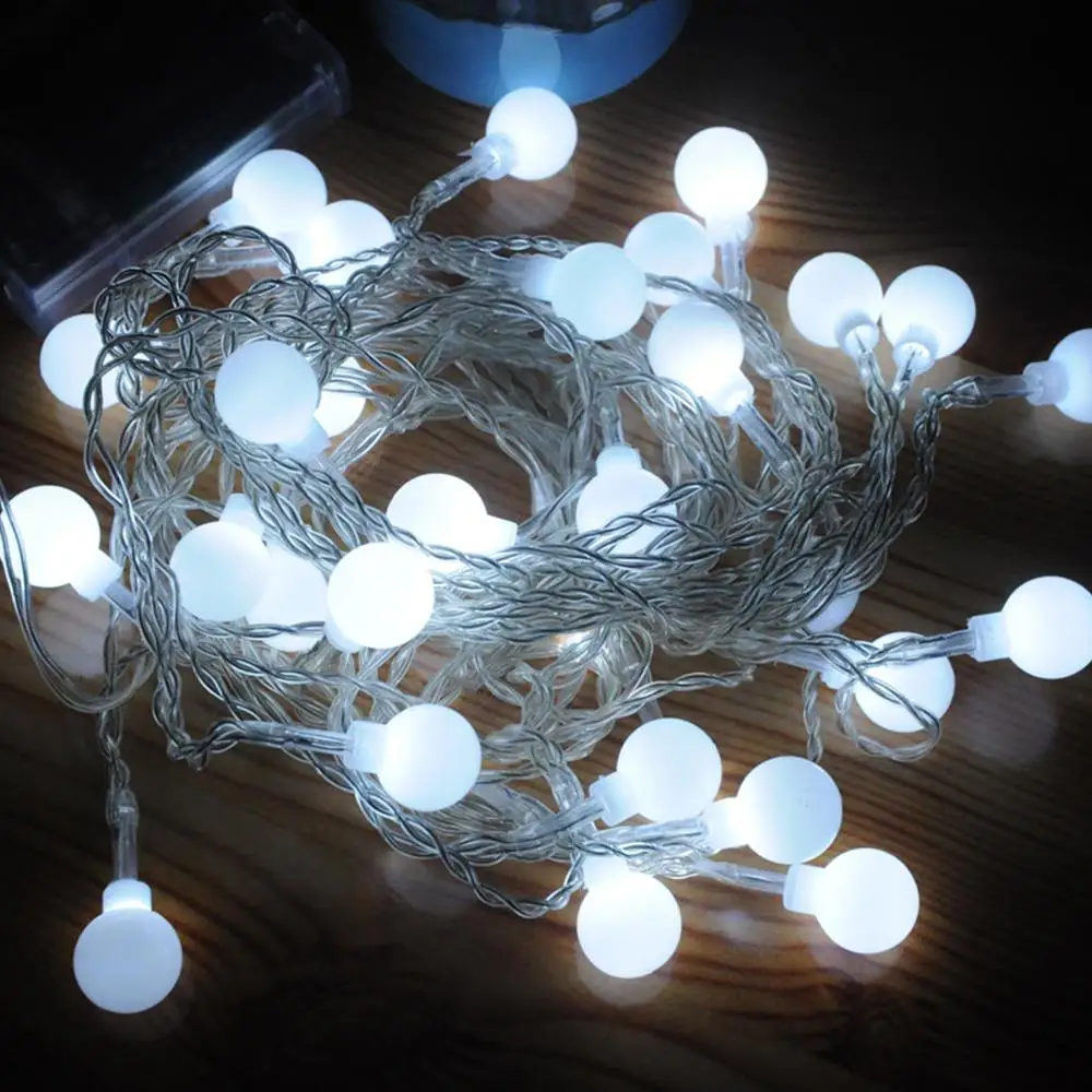 10 м 100LED гирлянда Снежинка светильник s 220 В Рождественская елка сказочные гирлянды занавес светильник Открытый для Рождество вечерние новогодний декор - Испускаемый цвет: Ball Cold White