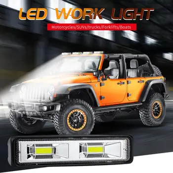 

Plastic Driving Fog Off Road LED Work Car Light 48W 12V LED Universal Car 4WD led beams Work Light Bar for Road Jeep SUV UK