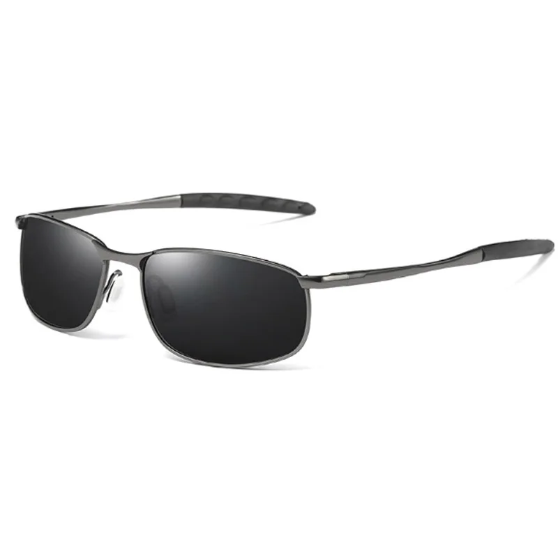 Брендовые дизайнерские поляризованные солнцезащитные очки Металлические Мужские квадратные солнцезащитные очки для вождения солнцезащитные очки для мужчин винтажные UV400 очки Gafas de sol
