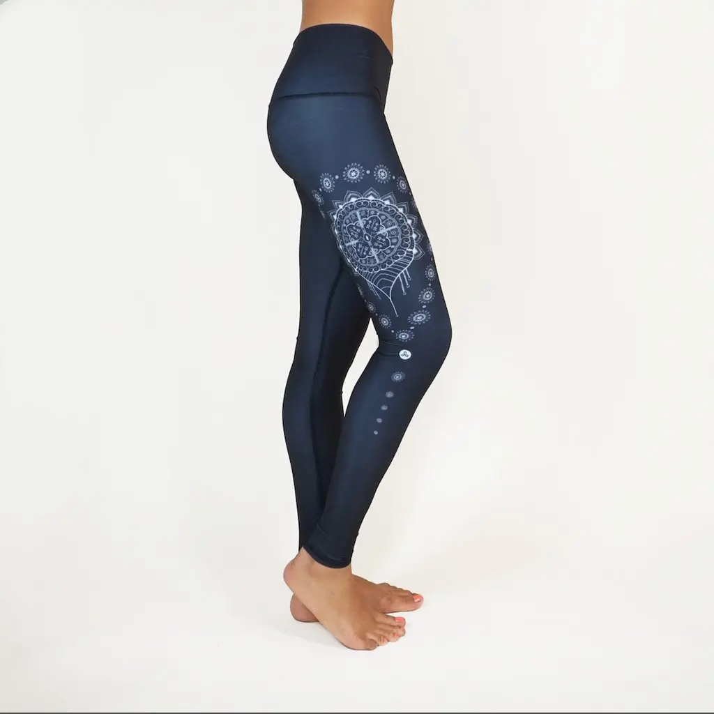 Черные Gypsy Drop шоу тонкие бедра поднимающие s дышащие девять очков леди брюки в леггинсы - Color: Mint