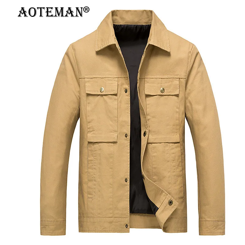 

Men Casual Jacket Male Coats Spring Autumn Outwear Cotton Men Clothing 2020 Solid Business Jacket Fashion Windbreaker Coat LM071