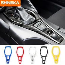SHINEKA Panel de engranajes ABS para coche, pegatina de tira de marco de tapicería decorativa, kit para Chevrolet Camaro 2017 + accesorios interiores