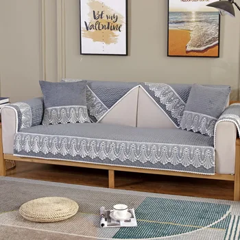 

Europe Sofa Covers for Living Room Sectional Slipcover Luxury Lace Decor Corner Sofa Cover Towel Home Furniture Protector Case