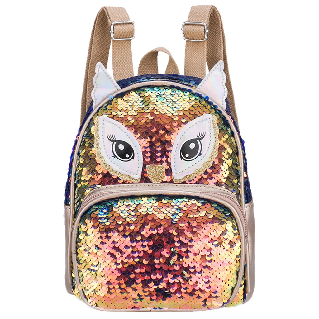 Школьный рюкзак с блестками и изображением животных из мультфильмов для детей; школьный рюкзак для девочек; школьный рюкзак для детей дошкольного возраста