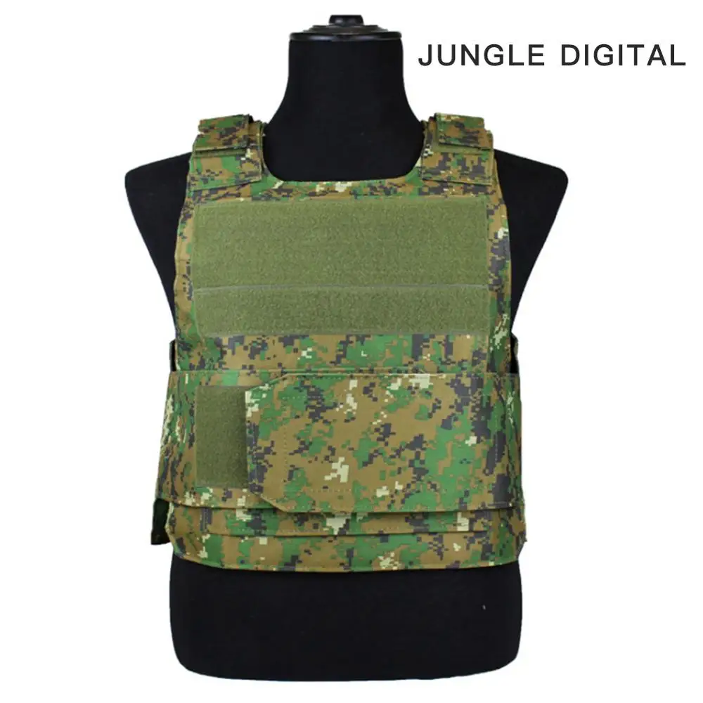 Adjustable Tactical Vest Outdoor Hunting Airsoft Paintball Molle Vest With Chest Protective Plate Carrier Training Protective