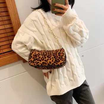 

Hot Sale Handbag Delicate Design Simple PU Leather Women Shoulder Bag Leopard Print Totes Casual Travel Handbag for Hiking