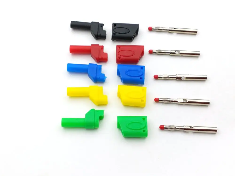 100pcs Seal Insulated Safety protection 4mm Banana Plug 5 Colors