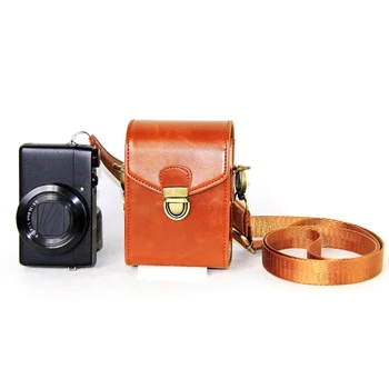 

Camera Case With Shoulder Strap Anti Impact Dustproof Protective Bag Scratch Resistant Soft PU Leather Accessories Storage