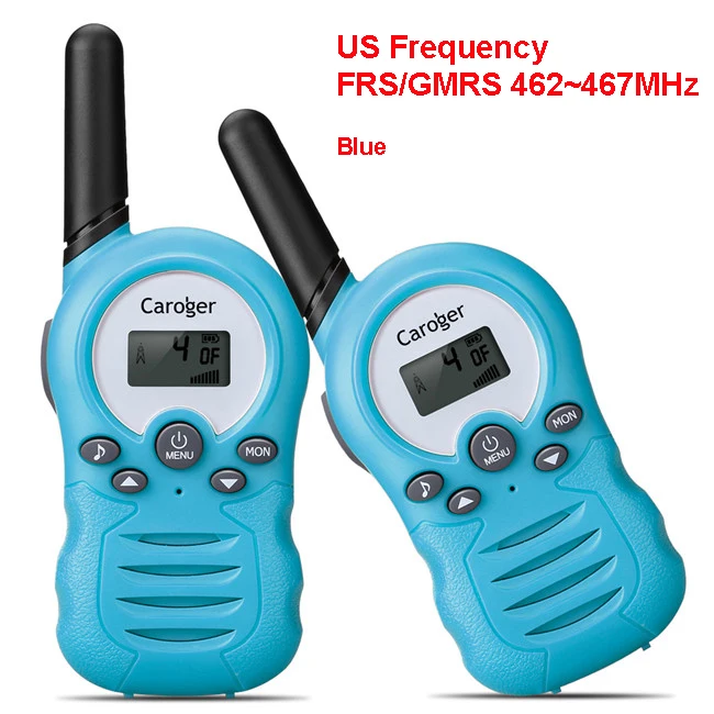 US Blue Caroger 22/8 канал 2 шт. иди и болтай Walkie Talkie S FRS/GMRS 462/467/446 МГц двухстороннее радио 2 км Диапазон ручной домофон с камуфляжным принтом - Цвет: US Blue
