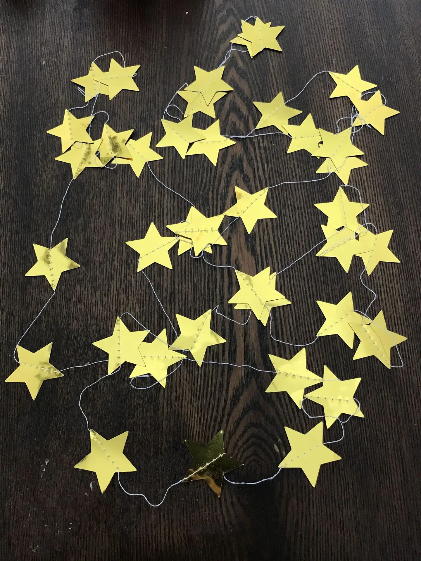 4,5 м яркая Золотая бумага Гарланд звезда струны баннеры свадебный плакат для вечерние домашний настенный для украшения детского душа сувениры