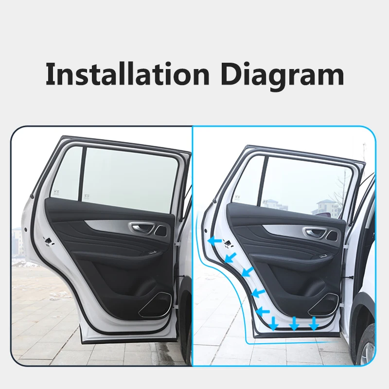 Auto Accessories Interior Front Window Rubber Seal Decoration for