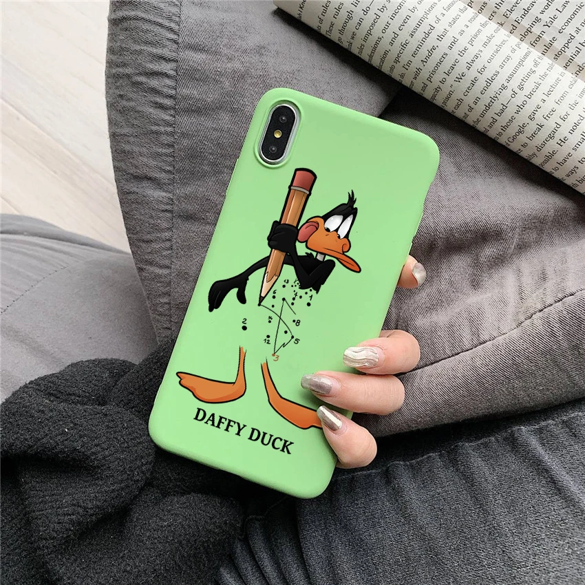 Bugs Bunny TweetyBird Даффи Дак Looney Tunes чехол для iPhone 6 7 6plus X XR XSMAX 11 роскошный цветной Мягкий силиконовый чехол для телефона - Цвет: LHSR-22990