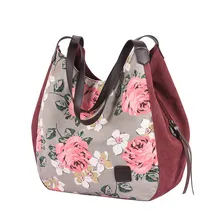 Сумки через плечо для женщин, модные розовые цветы, большая вместительность, простая Холщовая Сумка, одиночная Высококачественная сумка на плечо, сумки N12