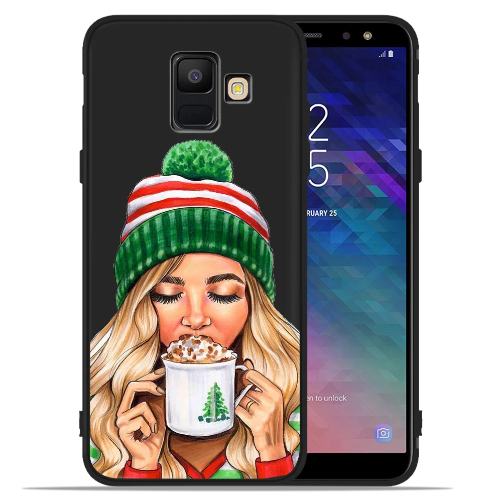 Роскошный модный Рождественский чехол для девушек чехол для Samsung Galaxy A7 A7 A6 A5 A8 плюс A3 A5 A7 оболочка Capa ETUI