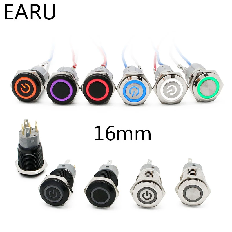 4x Latching Push Button Switch Dc Red 3a 250v Microswitch Rohs Car On/off A6 4x Latching Push Button Switch Dc Red 3a 250v Microswitch Rohs Car On/off A6