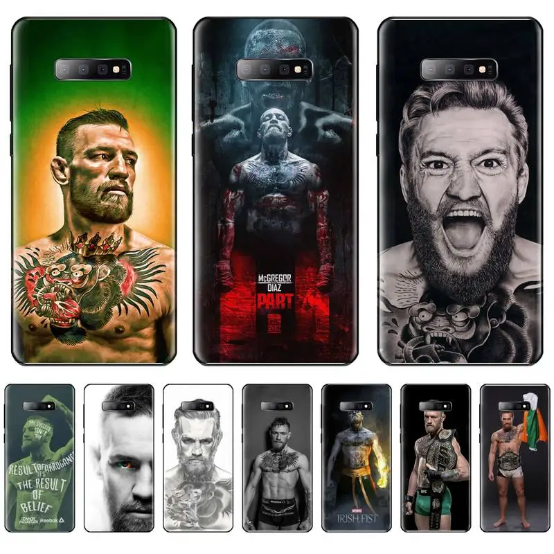 Conor McGregor ирландский истребитель ТПУ черный чехол для телефона Корпус Samsung S6 S7 edge S8