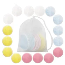 Многоразовые бамбуковые волокна моющиеся подушечки, бамбуковые волокна для снятия макияжа бамбук хлопок очищающий хлопок моющийся утилизация